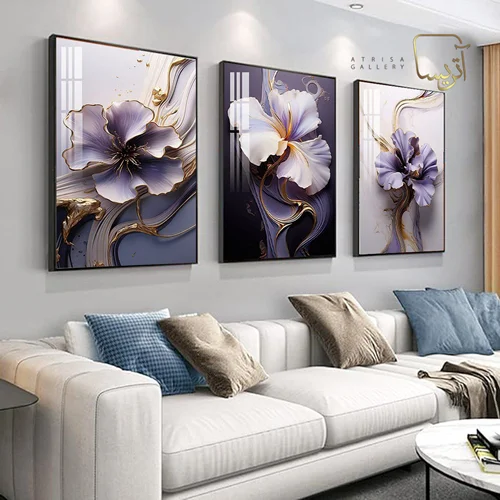 تابلو طرح گل مدرن