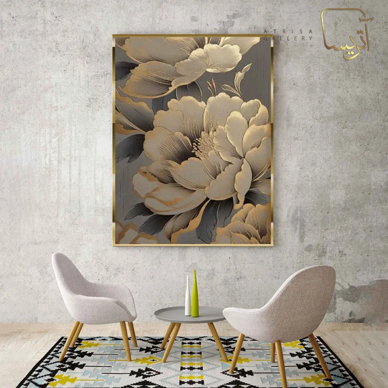 تابلو طرح گل مدرن