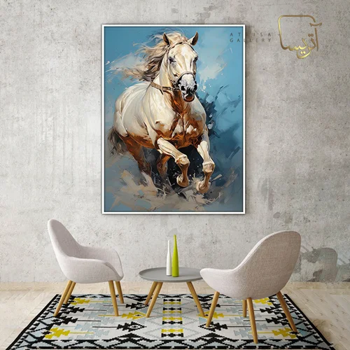 تابلو طرح اسب مدرن