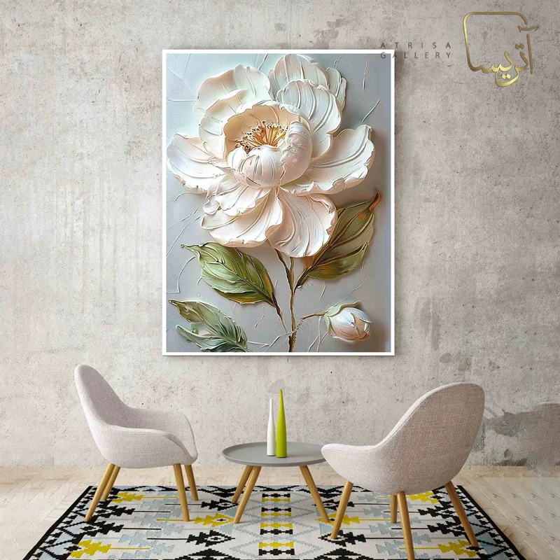 تابلو طرح گل مدرن