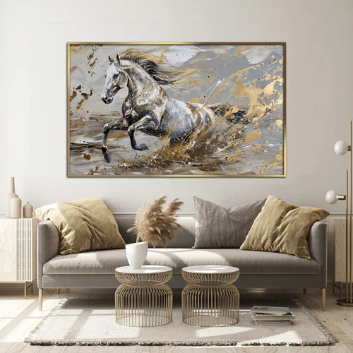 تابلو دکوراتیو طرح اسب مدرن