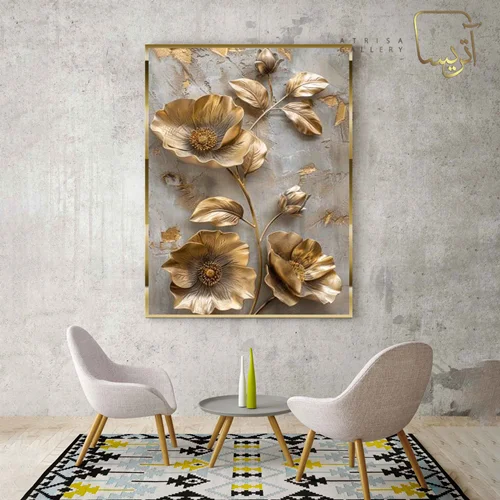 تابلو طرح گل مدرن