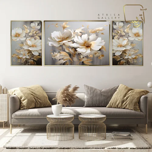 تابلو طرح گل مدرن