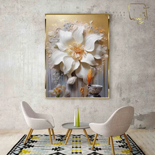 تابلو طرح گل مدرن