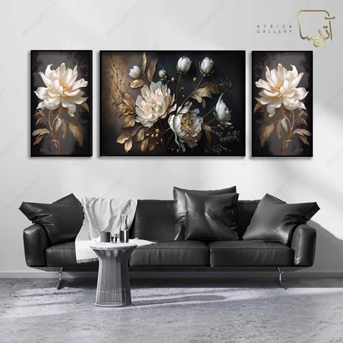 تابلو طرح گل مدرن