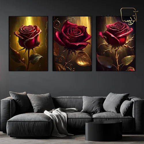 تابلو طرح گل مدرن