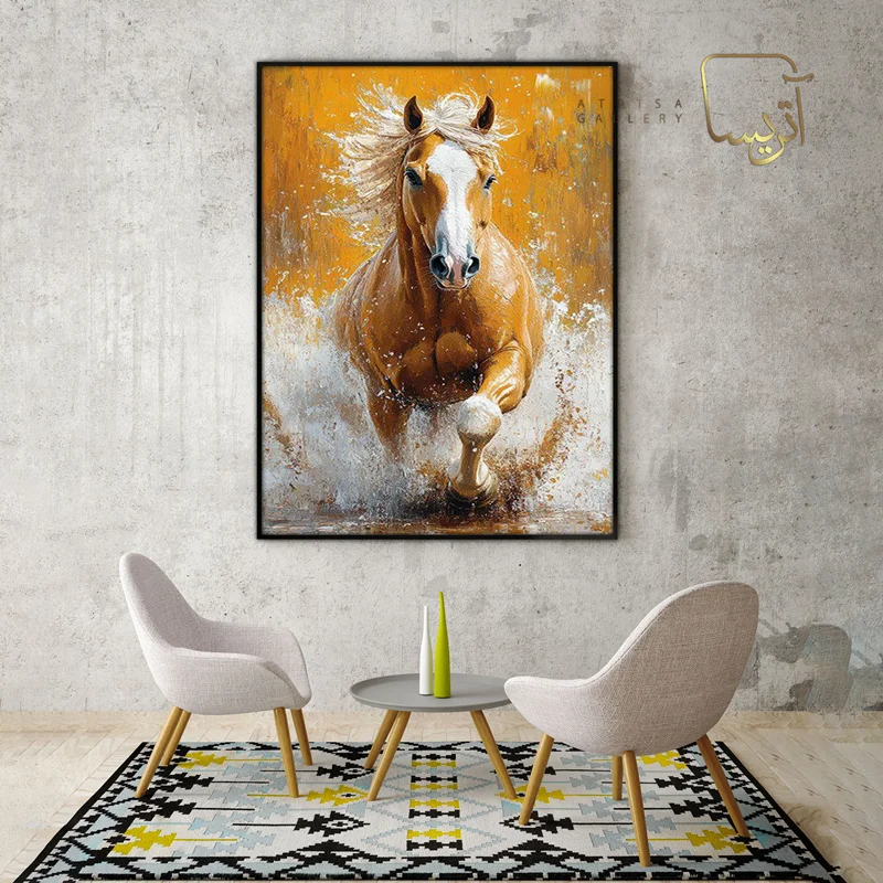 تابلو طرح اسب مدرن