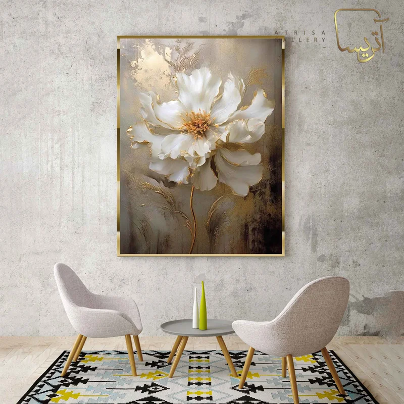 تابلو طرح گل مدرن