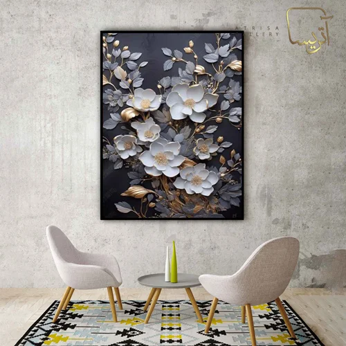 تابلو طرح گل مدرن