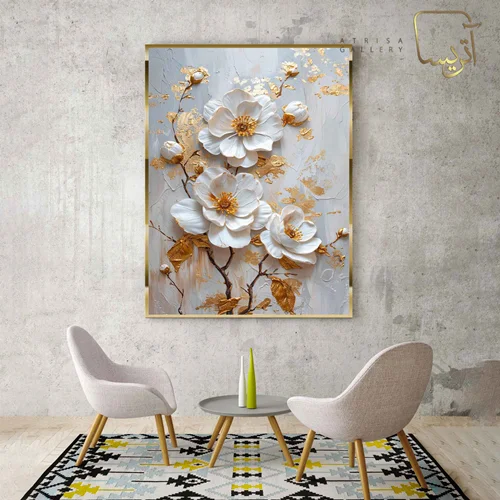 تابلو طرح گل مدرن