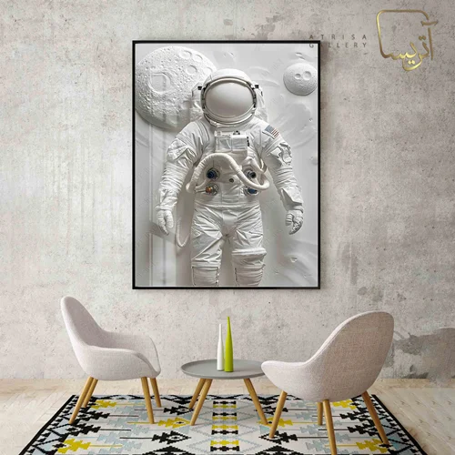 تابلو طرح فضانورد مدرن