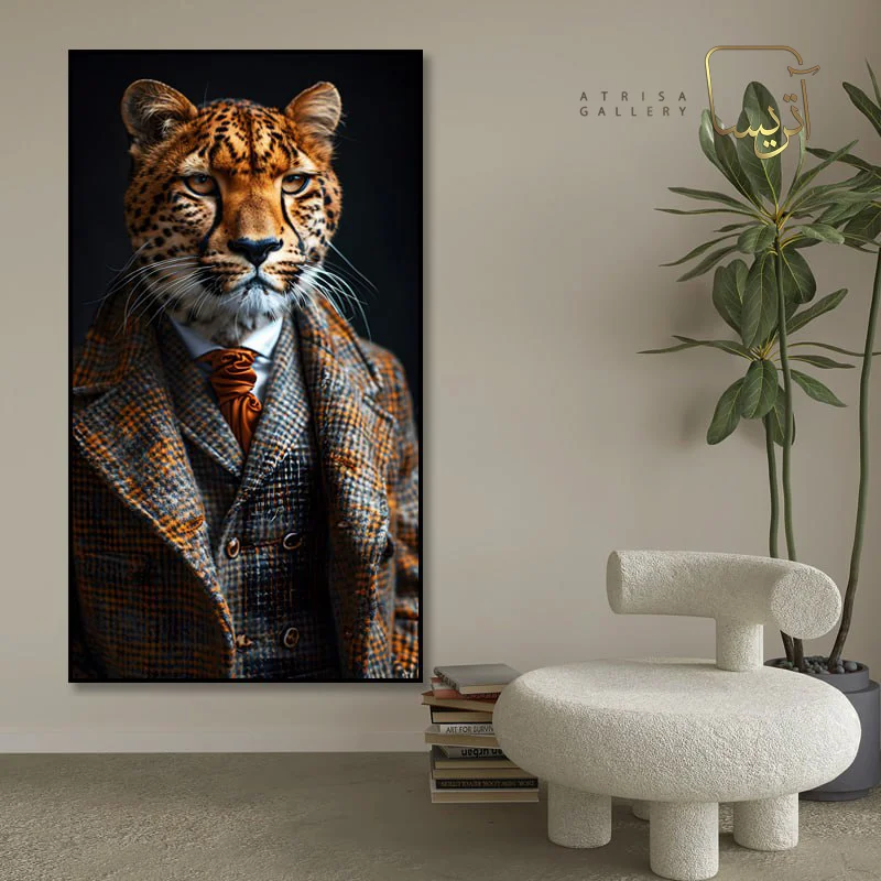 تابلو طرح پلنگ مدرن