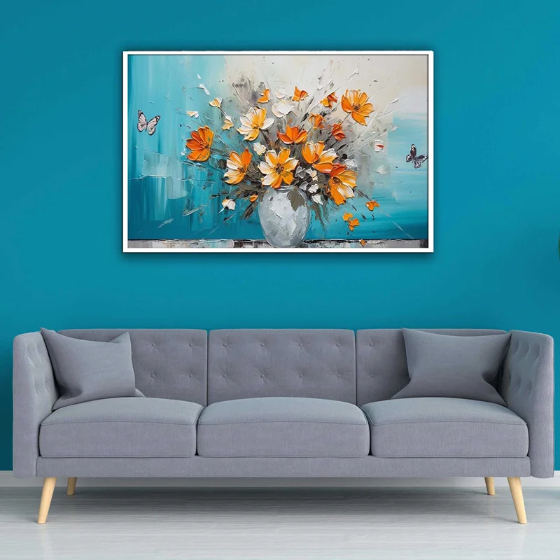 تابلو طرح گل مدرن