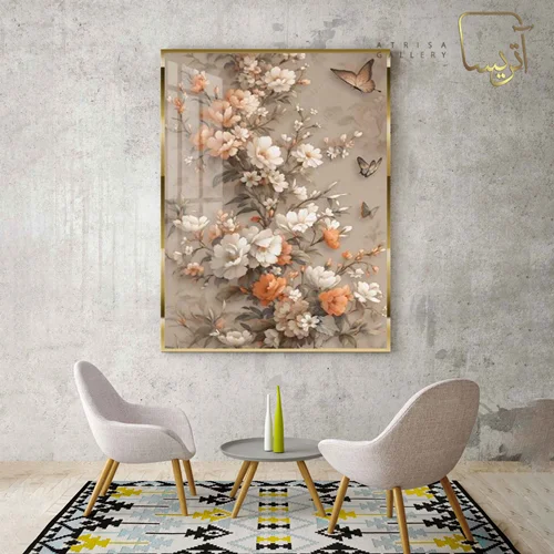 تابلو طرح گل مدرن