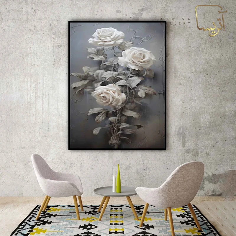 تابلو طرح گل مدرن