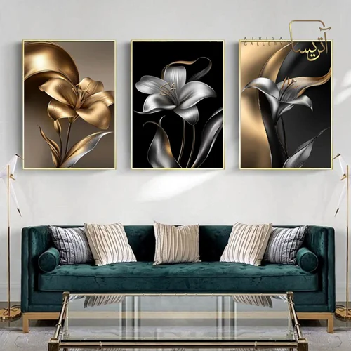 تابلو طرح گل مدرن