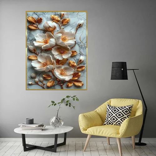 تابلو طرح گل مدرن