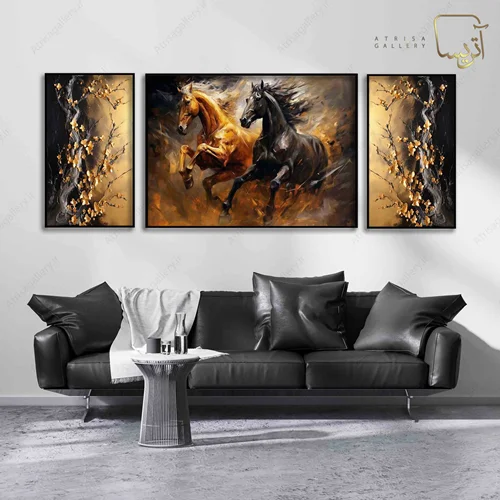 تابلو طرح اسب مدرن