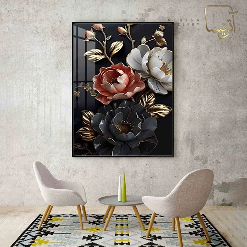 تابلو طرح گل مدرن