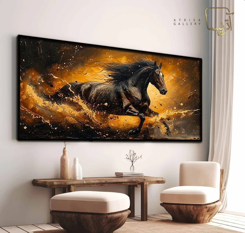 تابلو دکوراتیو طرح اسب