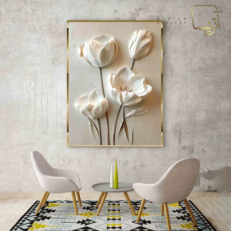 تابلو طرح گل مدرن