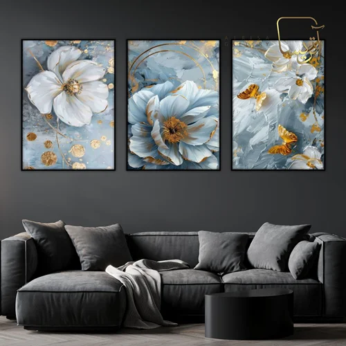 تابلو طرح گل مدرن