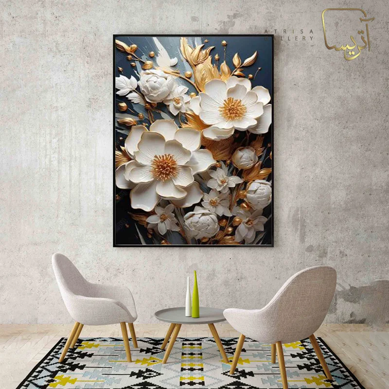 تابلو طرح گل مدرن