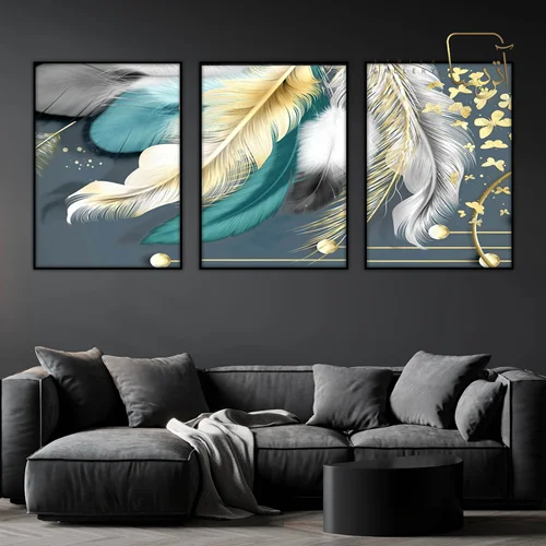 تابلو طرح پر و پروانه مدرن