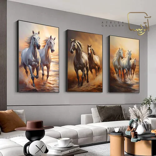 تابلو طرح اسب مدرن