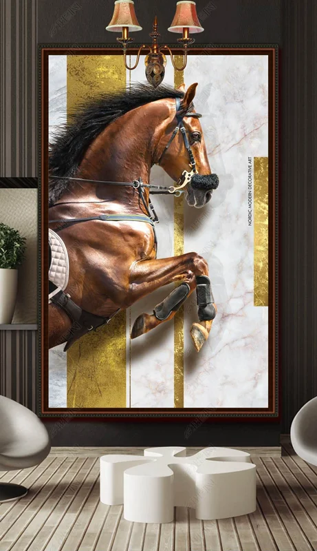 تابلو طرح اسب مدرن