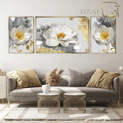 تابلو طرح گل مدرن