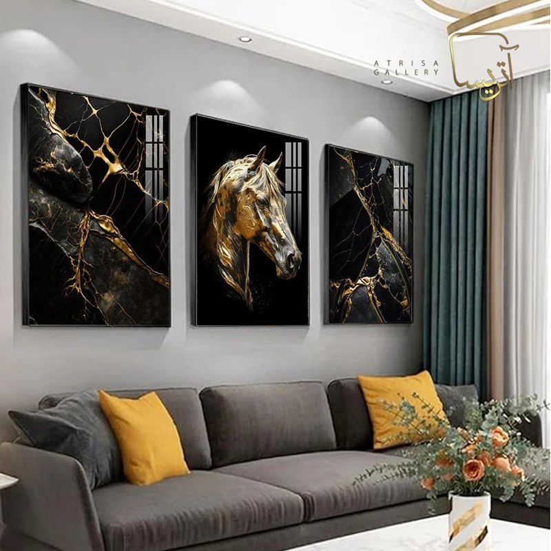 تابلو طرح اسب مدرن