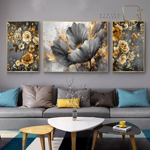 تابلو طرح گل مدرن