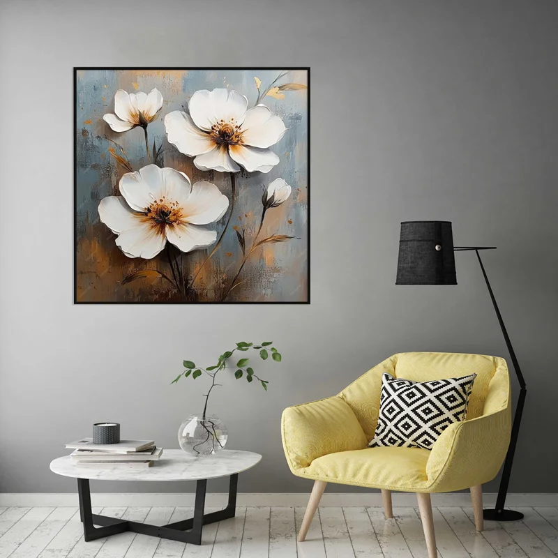 تابلو طرح گل مدرن