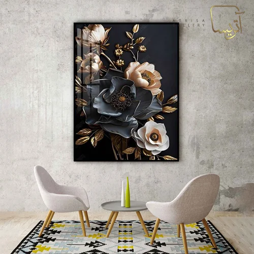 تابلو طرح گل مدرن