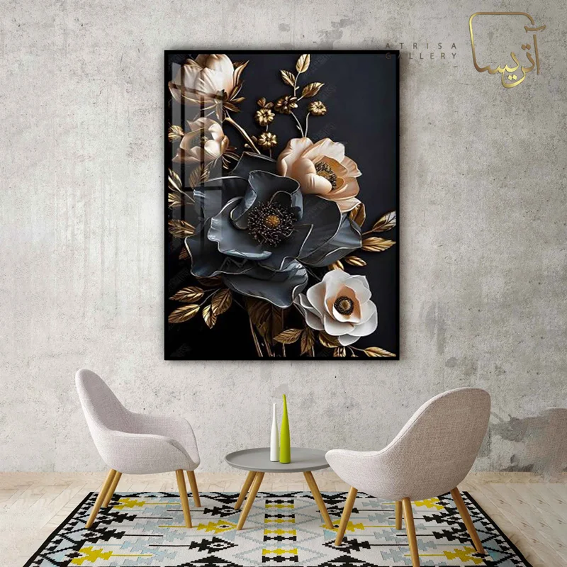 تابلو طرح گل مدرن
