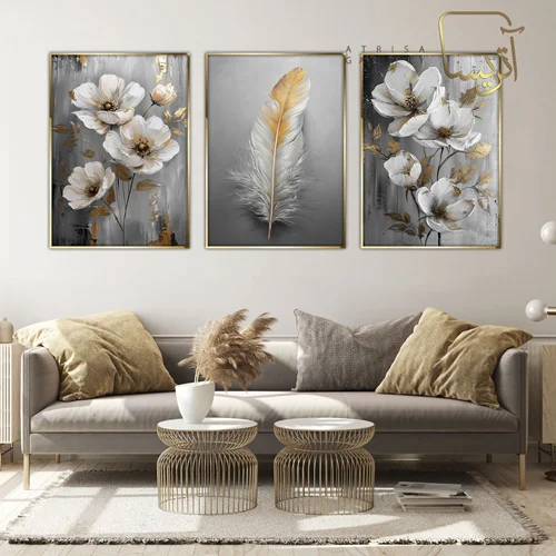 تابلو طرح گل مدرن