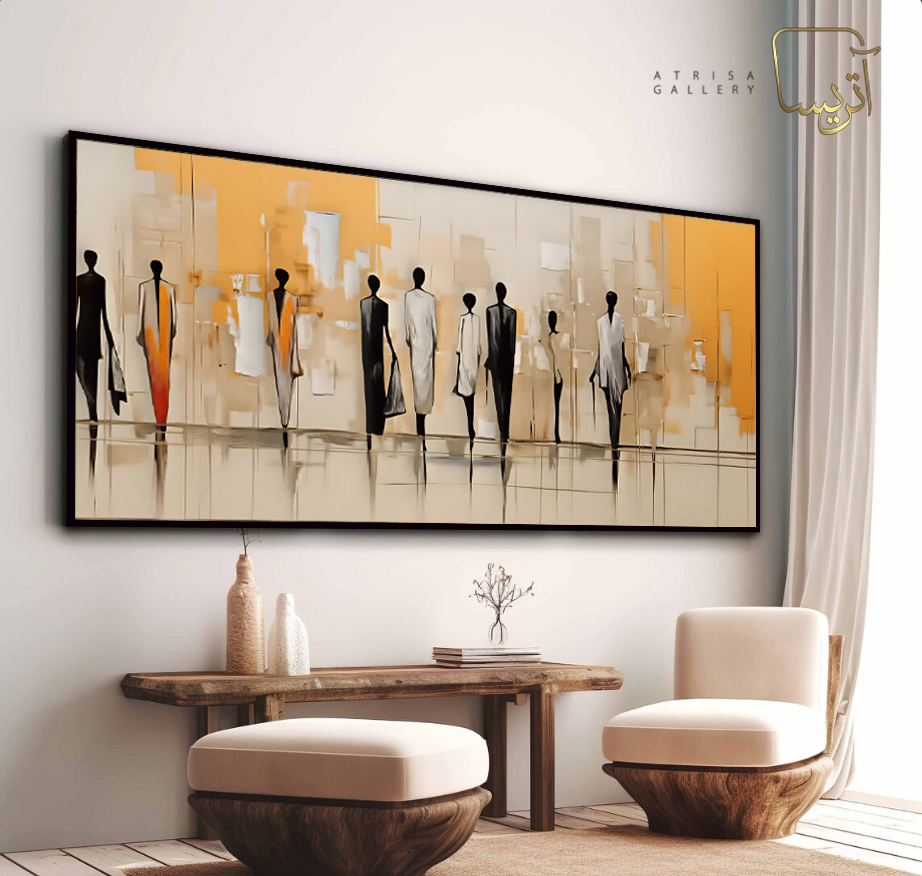 تابلو طرح چهره آبستره مدرن